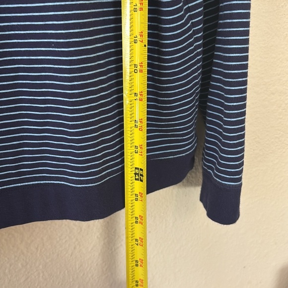 J. McLaughlin 1/4 Zip Athletic Pullover Navy and Sky Blue Size Medium - Picture 8 of 9